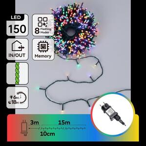 Aigostar - Ghirlandă de Crăciun LED pentru exterior, 150 LED-uri, 8 funcții, 18 m, IP44, multicolor