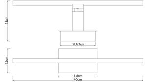 Globo 78061M - Lampă LED reîncărcabilă pentru tablouri JAIME, 3,5W/5V, 40 cm, 3600 mAh, alamă