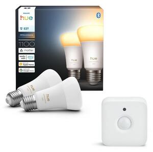 Set de 2 becuri LED dimabile Philips Hue WHITE AMBIANCE E27/8,1W/230V + senzor de mișcare
