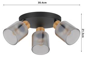 Brilagi - Plafonieră HYGGE cu 4 spoturi, 4xE14/15W/230V, negru/fumuriu