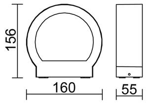 Globo 34313 - Aplică LED de perete pentru exterior SLICE LED/6W/230V IP54