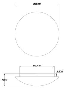 Globo 41770-24 - Plafonieră LED PATRICIA, 24W, 230V, 3000K, diametru 35 cm