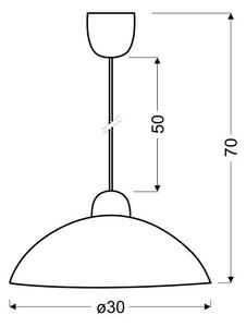 Lustră pe cablu BILBAO 1xE27/60W/230V