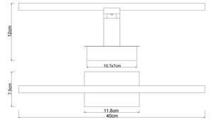 Globo 78061S - Lampă LED reîncărcabilă pentru tablouri JAIME 3,5W/5V 40 cm 3600 mAh negru