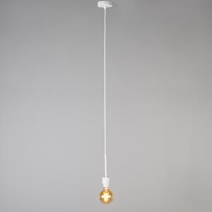 Lampă suspendată modernă albă cu umbră de 45 cm taupe - Combi 1