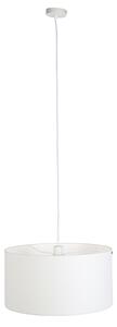 Lampă suspendată modernă albă cu abajur alb 50 cm - Combi 1