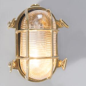 Aplica retro auriu 18 cm IP44 - Nautica 2 oval