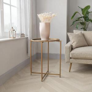 Măsuţă de cafea, Hanah Home, Culoare: Aur Fum