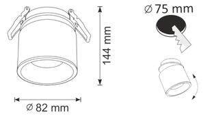 Lampă spot încastrată HARON 1xGU10/10W/230V alb/auriu