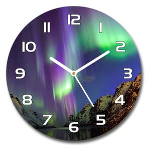 Ceas din sticlă rotund Aurora boreala