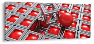 Tablou - Abstract metalic 3D (120x50 cm)