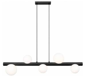 Zuma Line P0574-05N-P7AA - Candelabru FORES suspendat pe cablu, 5xG9/33W/230V, negru