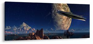 Tablou - Vizita extraterestrului (120x50 cm)