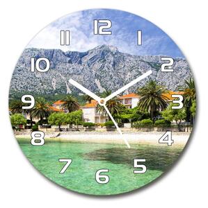 Ceas din sticlă rotund Plaja din Croația