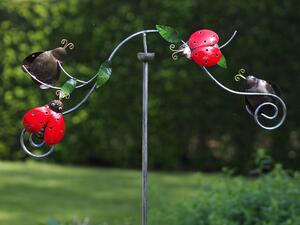 Figurina metal Ladybugs, Metal, Multicolor, 130x5x60 cm