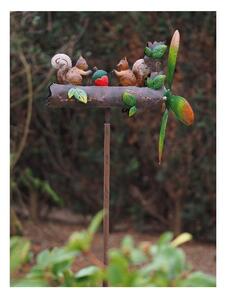 Figurina metal Whirlygig birds, 143x39x39 cm