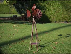 Figurina metal Windmill with bird, 155x37x62 cm