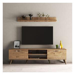 Mobilier living TVU0102, stejar, PAL melaminat, 2 piese