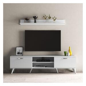 Mobilier living TVU0101, alb, PAL melaminat, 2 polite
