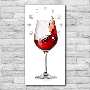 Ceas din sticlă dreptunghiular vertical vin rosu