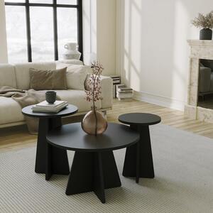 Set de măsuțe de cafea, Hanah Home, Culoare: Negru