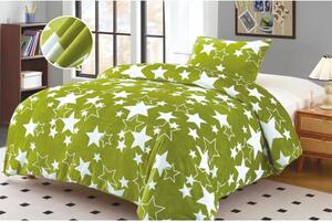 Lenjerie cocolino STAR verde Dimensiune lenjerie de pat: 70 x 90 cm | 140 x 200 cm