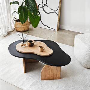 Măsuţă de cafea, Hanah Home, Culoare: Negru Stejar Safir