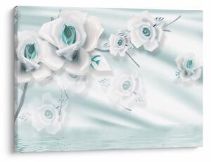 Tablou - Flori de trandafir turcoaz (70x50 cm)