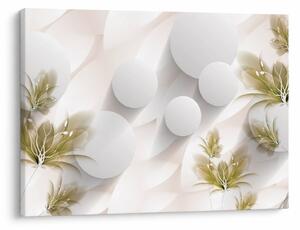 Tablou - 3D cercuri cu flori (70x50 cm)