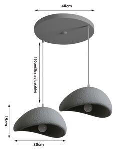 BRILAGI - Lustră pe cablu WABI SABI 2xE27/60W/230V gri