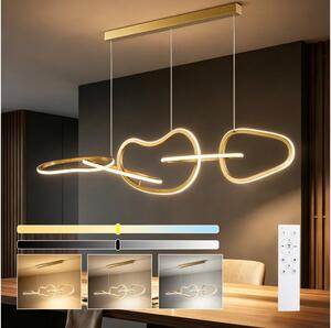 BRILAGI - lustra LED reglabilă suspendată pe cablu SIGNATURE LED/80W/230V 120x25 cm aurie + telecomandă