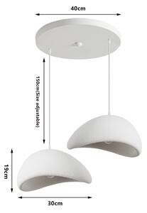 BRILAGI - Lustru suspendat pe cablu WABI SABI 2xE27/60W/230V alb