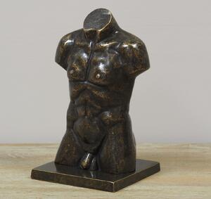 Statuie mica, corp barbat torso, Bronz, 25 x 14 x 14 cm