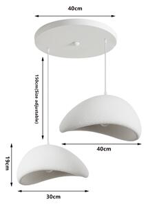 BRILAGI - Lampă suspendată pe cablu WABI SABI 2xE27/60W/230V alb