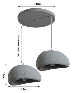 BRILAGI - Lustru suspendat pe cablu WABI SABI 2xE27/60W/230V gri