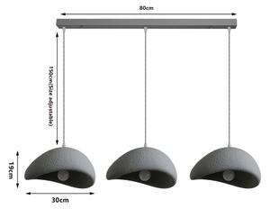 BRILAGI - Lustră suspendată pe cablu WABI SABI 3xE27/60W/230V gri