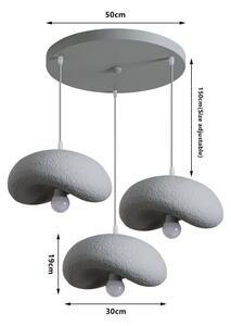 BRILAGI - Candelabru suspendat pe cablu WABI SABI 3xE27/60W/230V gri