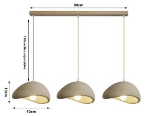 BRILAGI - Lustră suspendată cu cablu WABI SABI 3xE27/60W/230V bej