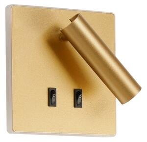 BRILAGI - Aplică de perete cu spoturi ZAYA DOUBLE LED/8W/230V + LED/3W auriu