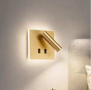 BRILAGI - Aplică de perete cu spoturi ZAYA DOUBLE LED/8W/230V + LED/3W auriu