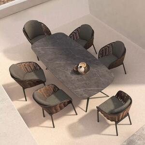Set de exterior Borneo: masă + 6 scaune