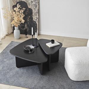 Set de măsuțe de cafea, Hanah Home, Culoare: Negru