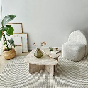Set de măsuțe de cafea, Hanah Home, Culoare: Travertin