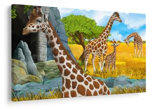 Tablou - Familia girafelor (90x60 cm)