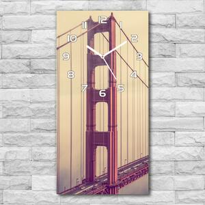 Ceas vertical de perete din sticlă Podul din San Francisco