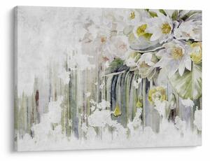 Tablou - Flori albe, vintage (70x50 cm)