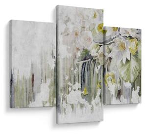 Tablou - Flori albe, vintage (90x60 cm)