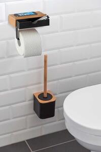 Suport din bambus pentru hârtia de toaletă Wenko, negru