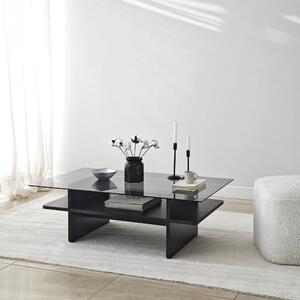 Măsuţă de cafea, Hanah Home, Culoare: Negru Fumu