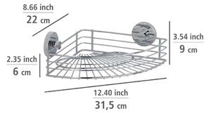 Raft autoadeziv cu sistem de prindere Vacuum-Loc pentru colț Wenko, până la 33 kg